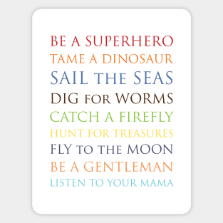 Be A Superhero, rainbow multi-color palette Sticker